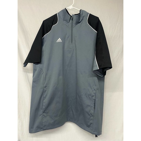 Adidas short sleeve zip up jacket, pull over sz XL - Picture 1 of 9